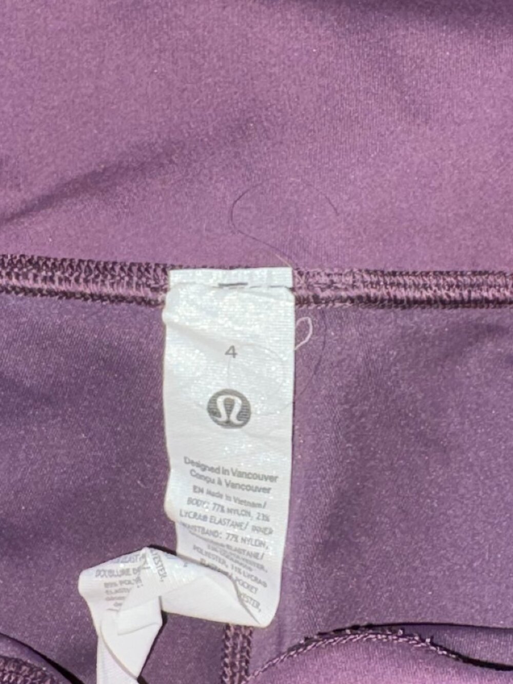Lululemon Wunder Train High-Rise Ribbed Tight 25" - Grape Thistle - Picture 5 of 6